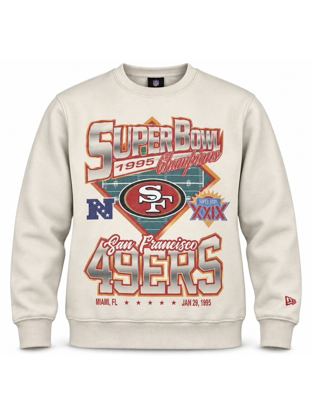 New Era San Francisco 49ers Super Bowl XXIX Sweatshirt Men’s Medium Distressed